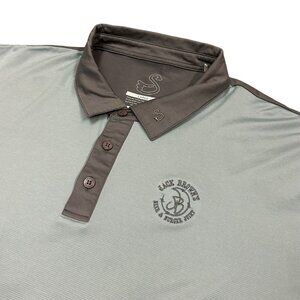 Swannies Golf Polo Men's Large Blue Gray Colorblock‎ Shirt Lightweight